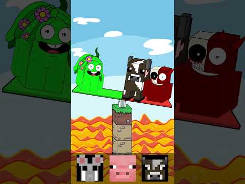 Minecraft Mob Match : Sprunki Incredibox . Sobre el columpio. El elefante ganó !