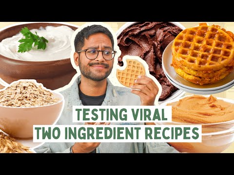 TESTING *VIRAL* TWO INGREDIENT RECIPES 😳 BREAD, MOUSSE, CHIA SEED CRACKER, WAFFLE..WHAT DID I LIKE??