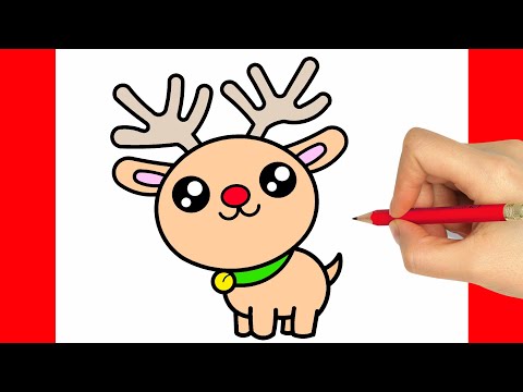 HOW TO DRAW A CHRISTMAS REINDEER