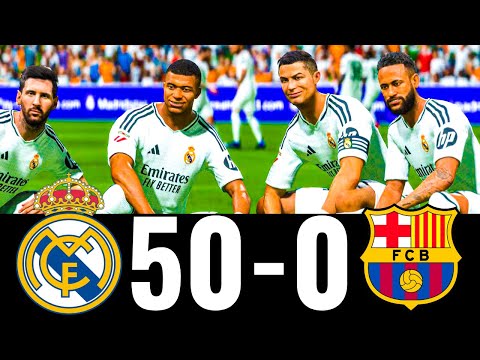 FC 24 - MESSI, RONALDO, MBAPPE, NEYMAR, ALL STAR | REAL MADRID 50-0 FC BARCELONA  ! UCL FINAL !