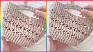 Super Easy Crochet and Beautifully Designed Tote Bag 💥⚡Easy and Wonderful Crochet Pattern