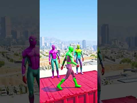 GTA 5 Epic Ragdolls | Spider-Man Minions Jumps / Fails ep.1072 #shorts