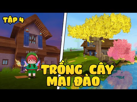 Sinh tồn mùa hè tập 4: Mình nâng cấp nhà và trồng cây mai đào trong sinh tồn Mini World  #miniworld