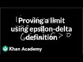 Understanding Epsilon-Delta Definition of Limits