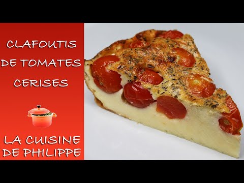 Clafoutis de tomates cerises