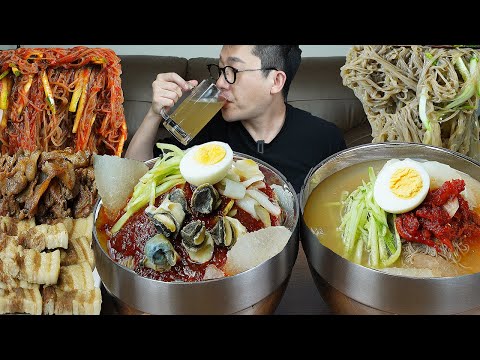 중독성의 매운맛에 미쳐 돌고돌아 결국 더매운해주냉면 🔥 초간단 시원한 여름음식 신메뉴 🧊물냉면 먹방 MUKBANG