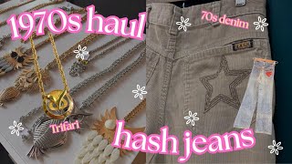 HASH JEANS HAUL // Hash Jeans, Trifari, 70s Denim, & MORE!