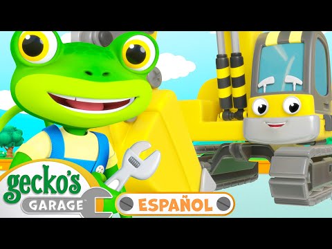 La revisión de Eric la retroexcavadora | 🐸🦎 Garaje de  Gecko  📺 TV para niños 📺 Caricaturas