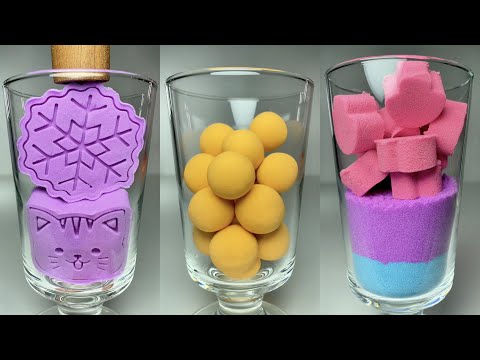 Very Satisfying and Relaxing, Kinetic Sand ASMR, Drop and squish