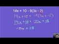 Combining Like Terms and Distribution Practice