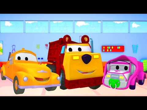 Oficina de Pintura do Tom: Bebê Amber é Masha e Ethan é o Urso | Desenhos animados caminhão crianças