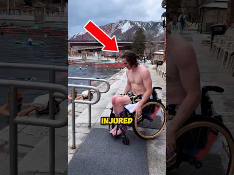 Disabled Swimmer Couldn't Resist 🥺