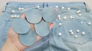 You won't believe it! I made 50 pairs and SOLD everything. Genius DIY Idea with old jeans
