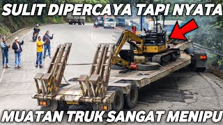 LANGKA !!! PERTAMA KALI TERJADI., Truk Muatan Excavator Mini Gagal Menanjak di Sitinjau Lauik