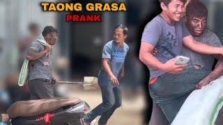 TAONG GRASA PRANK!| napa takbo sila kuya 😂
