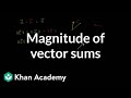 Vector Magnitudes and Relationships