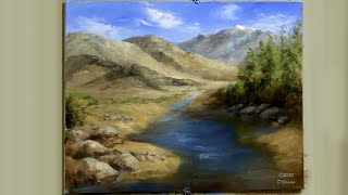 How to Paint A Landscape with Knife and Brush  Techniques for Acrylics