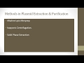 Plasmid Extraction Techniques and Applications