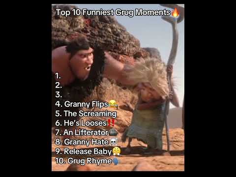 Top 10 Funniest Grug Moments🔥 #thecroods #memes #shorts