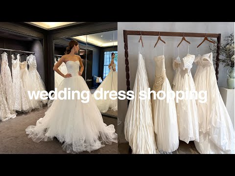 WEDDING SERIES | wedding dress shop with me! (Vera Wang, Danielle Frankel, Cinq Bridal, Pronovias)