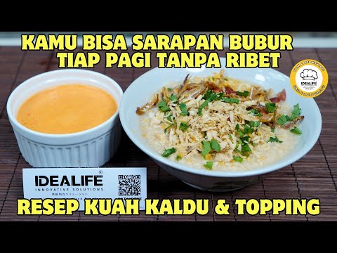 KAMU BISA SARAPAN BUBUR AYAM TIAP PAGI TANPA RIBET RESEP KUAH KALDU & TOPPING BUBUR AYAM INSTANT