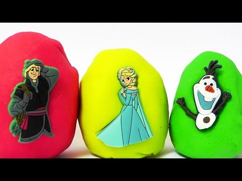 HUEVOS SORPRESA FROZEN con Elsa, Olaf y Kristoff. Huevos de plastilina.