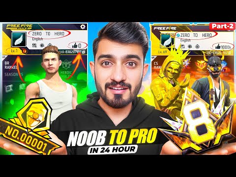 Transforming ₹1 Noob 6 Year Old ID into ₹10,00,00🥇 Free Fire ID in 24 Hours 😱 - Garena Free Fire