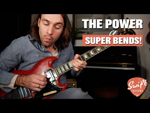 The Power of SUPER BENDS + Dirty Blues Rock Guitar Licks Lesson