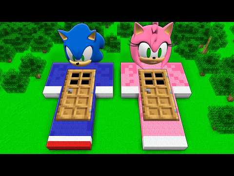 What's INSIDE the AMY vs SONIC in Minecraft ? I found a SECRET DOOR inside SONIC !