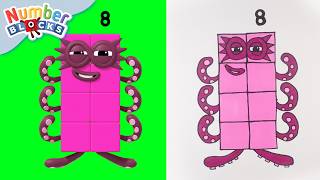 Vamos desenhar os Numberblocks em Português Brasil | Compilação para crianças | Aprenderem a contar