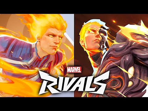 Marvel Rivals - All Human Torch Abilities, Skins, Emotes, Intro & MVP Animations (4K 60FPS)