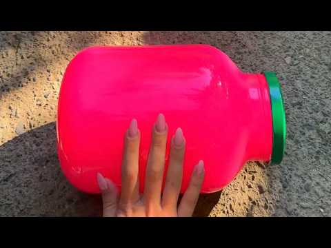 Rolling colorfull bottle on the stair 🌈👻 #asmr #crushingsoftthings #crushingcrunchythings