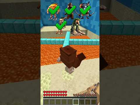 Italian Brainrot Mobs vs Obstacle Trap Course 4! #minecraft #brainrot #italianbrainrot