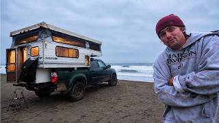 Living in my 36 Year Old Camper On the Beach