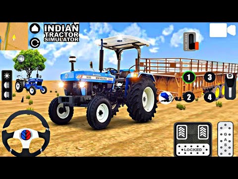 !! Real Tractor Trolley Farming Simulation Game !! Tractor For Loading #tractorvideo #gamingvideos