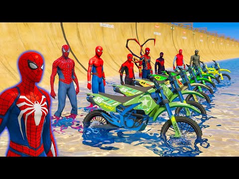 GTA 5 SPIDERMAN, FIVE NIGHTS AT FREDDY'S, THE AMAZING DIGITAL CIRCUS Join in the Epic New Stunt Race