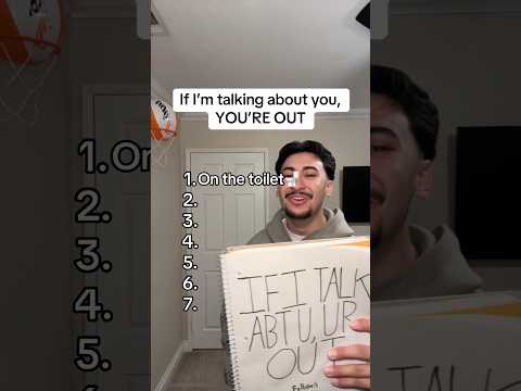 If I’m talking about you, YOU’RE OUT