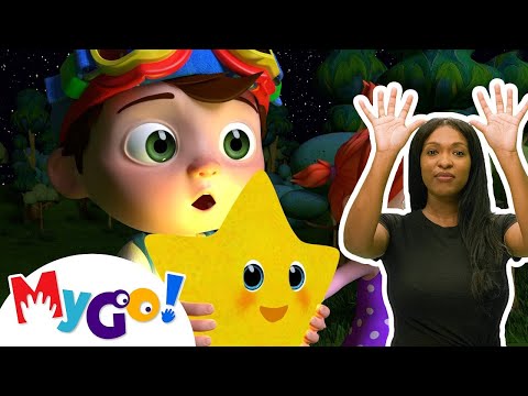 Twinkle Twinkle Little Star | CoComelon Nursery Rhymes & Kids Songs | MyGo! Sign Language For Kids