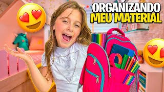 ORGANIZANDO MEU MATERIAL PRA VOLTAR AS AULAS!! HELENA ACABOU AS FÉRIAS!