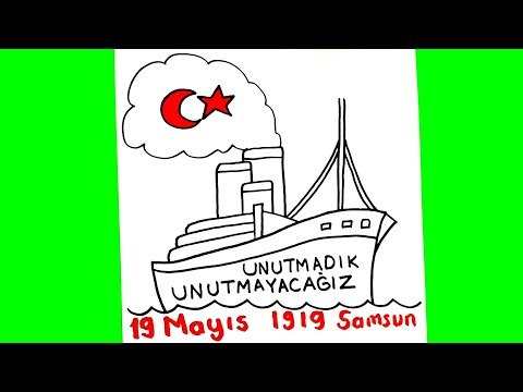 19 Mayıs Çizimi, 19 Mayıs Resmi Çizimi, 19 Mayıs İle İlgili Çizimler, 19 Mayıs Resmi Nasıl Çizilir