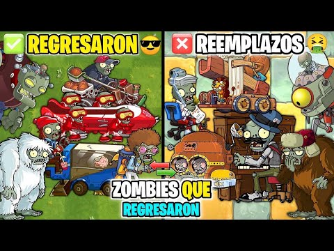 ZOMBIES de PVZ que Fueron REEMPLAZADOS pero REGRESARON en PVZ 2 (Plantas Vs Zombies 2)