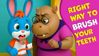 BRUSHING TEETH | RIGHT WAY TO BRUSH YOUR TEETH | CUDDLE CUBBIES | LEARN AND FUN WITH CUTE CUBBIES