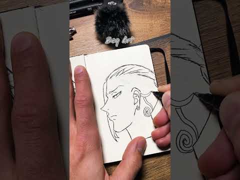 [ASMR] Drawing DRAKEN 🥶👊 - Tokyo Revengers #satisfying #shorts #asmr