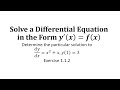 Differential Equations and Initial Conditions