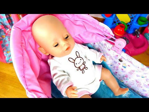 Morning routine with Baby Born doll