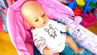 Morning routine with Baby Born doll