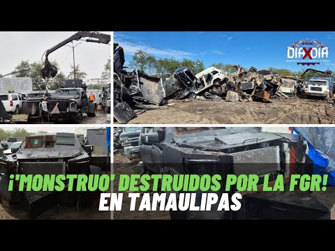 "¡Atención! Así lucían los vehículos 'monstruф' destruidos por la FGR en Tamaulipas"