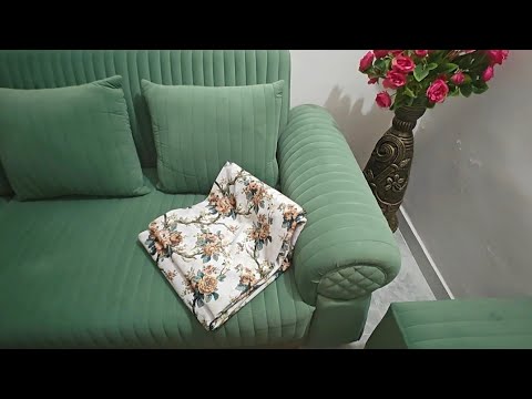 DIY sofa makeover/ Beautiful floral cushion covers for sofa / how to make simple Cushion cover