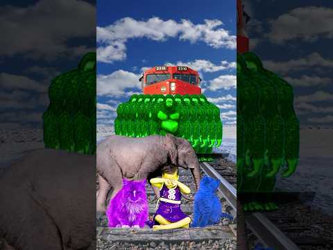 2 different colors Cute cats & baby vs 10 green Gta 5 bigfoot & train driver tom…