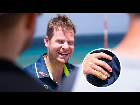 Smith's injured finger 'feels good', hopeful of second Test | West Indies v Australia 2025